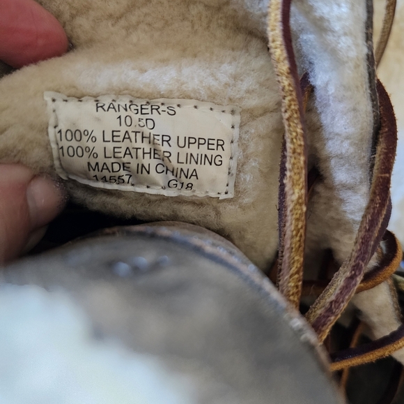 Rangers AVIATION Mens Brown Ralph Lauren Boots 100% Leather 10.5D - Picture 9 of 9